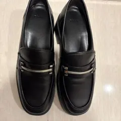 ダイアナブラックレザー ローファー