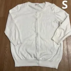 UNIQLOレディース 七分袖 カーディガン ホワイト シンプル