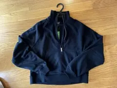 【新品】GAP ブラック ハーフジップ スウェット