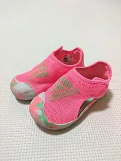 【adidas】 キッズ 水陸両用サンダル ピンク 15cm