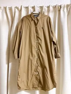 FRED PERRY ベージュ ワンピース　シャツドレス　UK 8