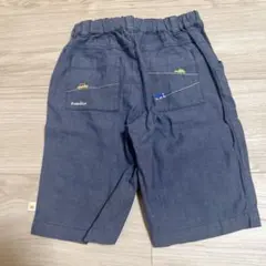 familiar ネイビー パンツ 車と家の刺繍