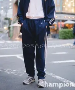 M チャンピオン ジャージ パンツ ロングパンツ ネイビーのサムネイル