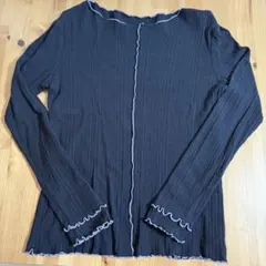 レイビームス Ray BEAMS ランダムテレコ配色メロートップス パープル