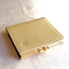【即日発送】【1点限り】皇居限定　がま口財布　ゴールド　牛革　新品未使用　箱あり