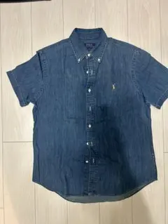 Polo Ralph Lauren 半袖シャツ ダークブルー デニム地