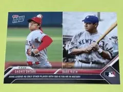 Topps Now 大谷翔平 ベーブルース 歴史上唯一500奪三振&100本塁打
