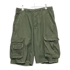 A&F アバクロンビーアンドフィッチ カーゴショーツ ハーフパンツ ロゴ　カーキ