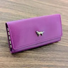 DOG DEPT　4連 キーケース　パープル　シルバー　レザー　ドッグ　アニマル