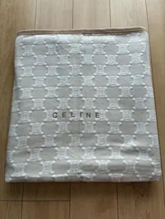 66セリーヌCELINE 毛布 140×200cm ロゴ入りマカダム柄 西川 青 - メルカリ