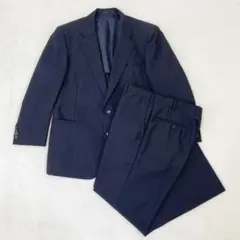 【最高級モヘア混】バーバリー プレステージコレクション セットアップ スーツ 紺のサムネイル