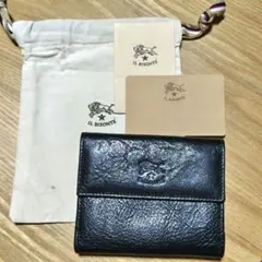 【美品】イルビゾンテ　IL BISONTE ブラック 二つ折り財布