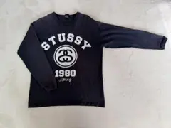 USA製　STUSSY 1980 長袖シャツ Mサイズ ネイビー　ヴィンテージ