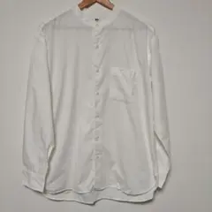 UNIQLO バンドカラーシャツ ホワイト XL　ビッグサイズ