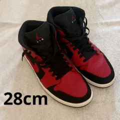 Air Jordan 1 mid ブラック×レッド