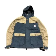 7AS10 ROMESDS スノージャケット　M ネイビー×ブラウン　古着