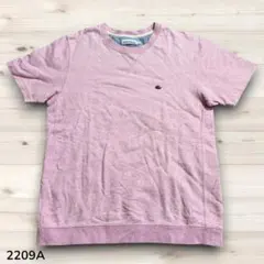 Hush Puppies ピンク クルーネック Tシャツ ロゴ刺繍 2209のサムネイル