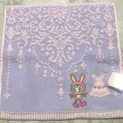 JILLSTUART メゾピアノ　ベリエちゃん　刺繍　ハンカチ　タオル　紫のサムネイル
