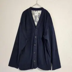 【美品】グラニフ　ネイビー フリース カーディガン 長袖　ぺんぎん