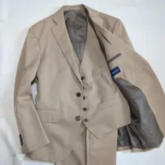 スーツカンパニー セットアップ スリーピース ベスト ベージュ Super100