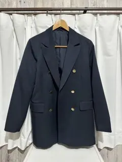 【りお様専用】GU ダブルブレストブレザー ネイビー