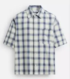 【ZARA】テクスチャー入り生地チェック柄シャツ