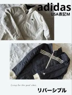 adidasアディダス　ナイロン　ジャケット　コート　アウター　キルティング