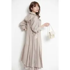 【新品タグ】Apuweiser-riche シアーロングブルゾン ライトベージュ