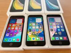美品◎iPhone SE 第2世代3台セット◎64GB◎箱、純正ケーブル付