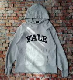 YALE University パーカー 刺繍 カレッジロゴ グレー M