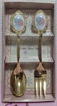 キキララ　スプーン＆フォークセット　ナイト　ステンレス　2009年製