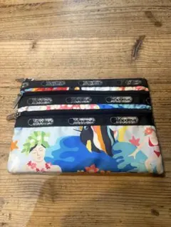LeSportsac カラフルポーチ 3ポケット