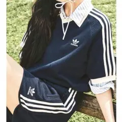新品2XL⭐️adidas ワッフル ショートスリーブ ポロシャツ ダーク