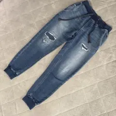 AZUL by moussy ダメージ加工ジョガーパンツ　M 伸縮性あり