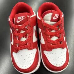 NIKE 子供用スニーカー レッド/ホワイト　dunk ダンク　13cm