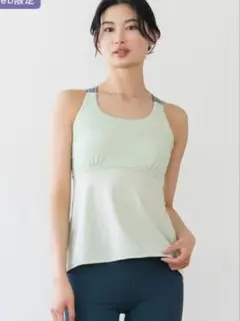【SUKALA】ベーシックバックフレアタンクトップ(Mライトグリーン)ヨガ