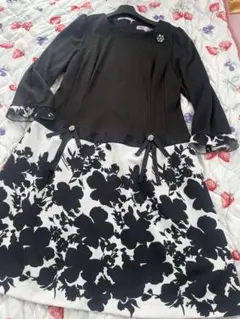 美品　スーパービューティー　ワンピース大きいサイズ44 黒　入学入園式デート