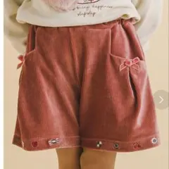 スラップスリップ♡130ショートパンツ　お菓子の可愛い刺繍入り