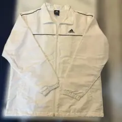 adidas ホワイト ジップアップジャケット LＬ