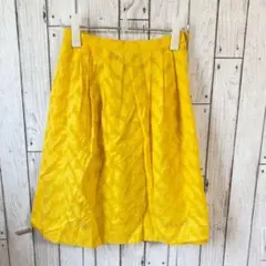 美品　ラピーヌ　 スカート　イエロー　ひざ丈　レディース　綿のサムネイル