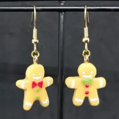 クリスマス　ジンジャーマンクッキーピアス（スレンダー）