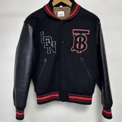 美品　BURBERRY キングダム ワッペン レザー スタジャン ジャケットのサムネイル
