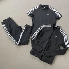 新品 アディダス ゴルフ 防風 ニット ジャケット／スカート 上下 L 黒