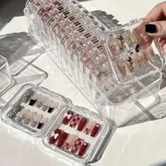 ネイルチップケース 透明 16個