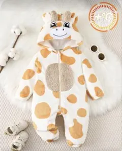 キリン ベビーコスチューム ジャンプスーツ付きパンツ