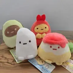 すみっコぐらし　てのりぬいぐるみ　たべもの王国　4種