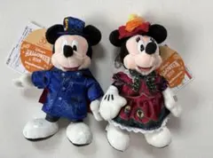 東京ディズニーランド　ハロウィン2018　ミッキー　ミニー ぬいぐるみバッジ