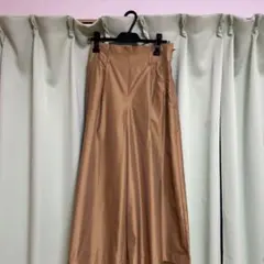 コムサベージュ ワイドパンツ サイドポケット付き