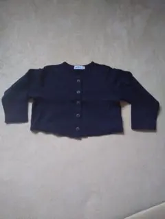 新品同様 ミキハウス キッズ110㎝ 前開きトレーナー 紺色