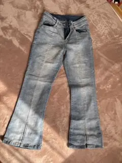 ライトブルー ブーツカットデニム